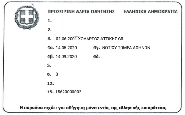Αναπροσαρμογής του χρονικού διαστήματος μέγιστης δυνατής ισχύος των προσωρινών αδειών οδήγησης Αναπροσαρμογής του χρονικού διαστήματος μέγιστης δυνατής ισχύος των προσωρινών αδειών οδήγησης